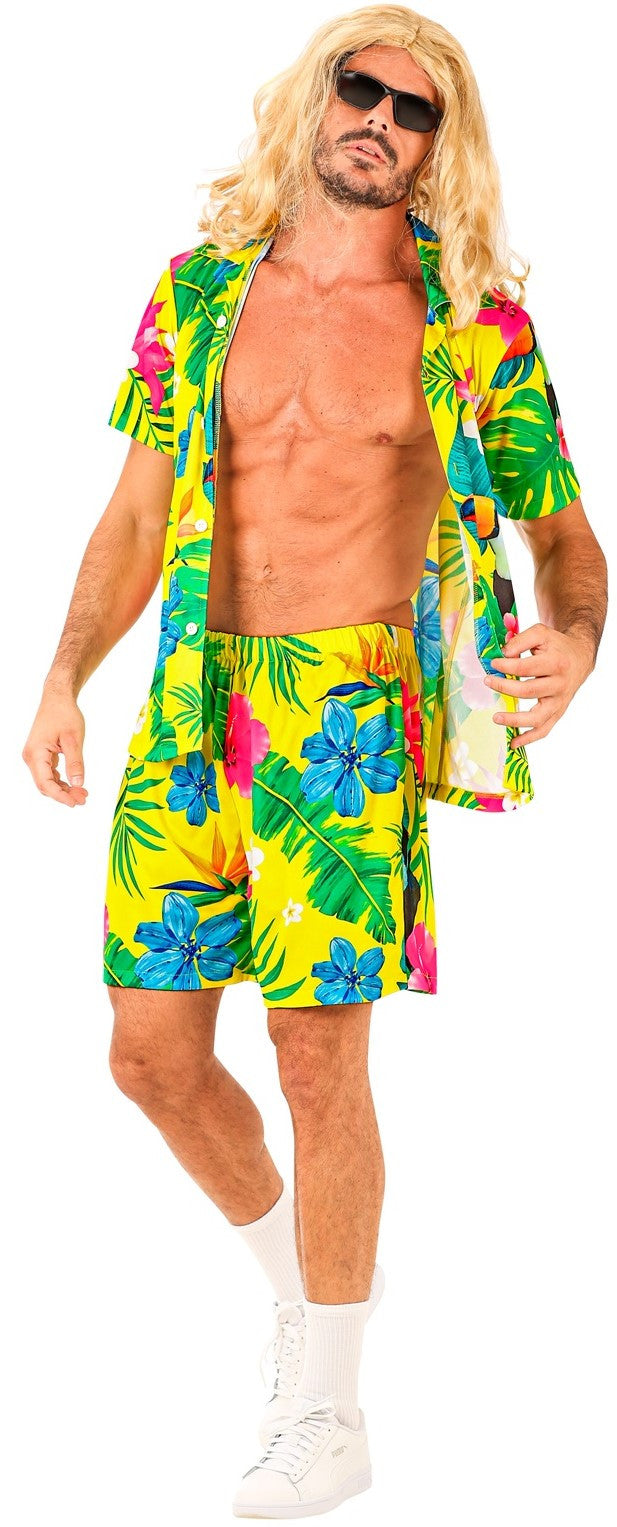 Disfraz Fiesta Hawaiana Amarillo para Hombre