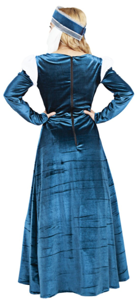 Disfraz de Marquesa Medieval Azul para Mujer