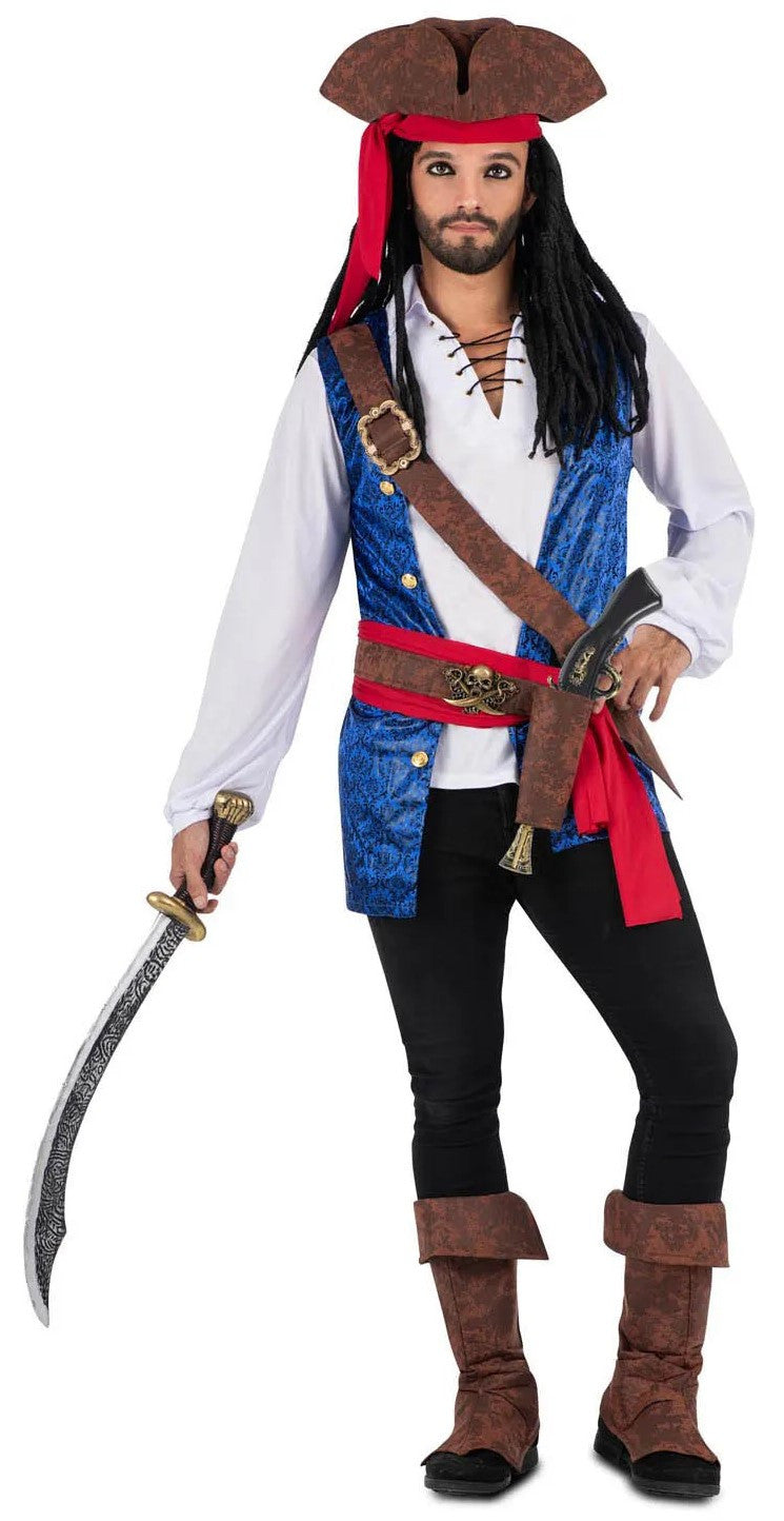 Disfraz de Pirata Jack Sparrow Premium para Hombre