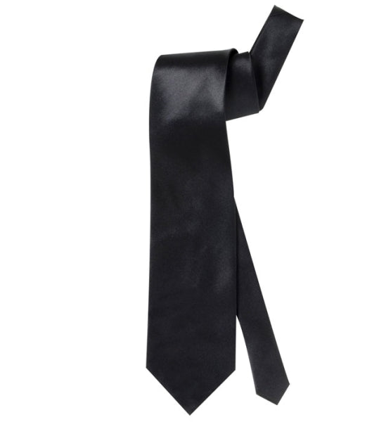 Corbata de raso negro