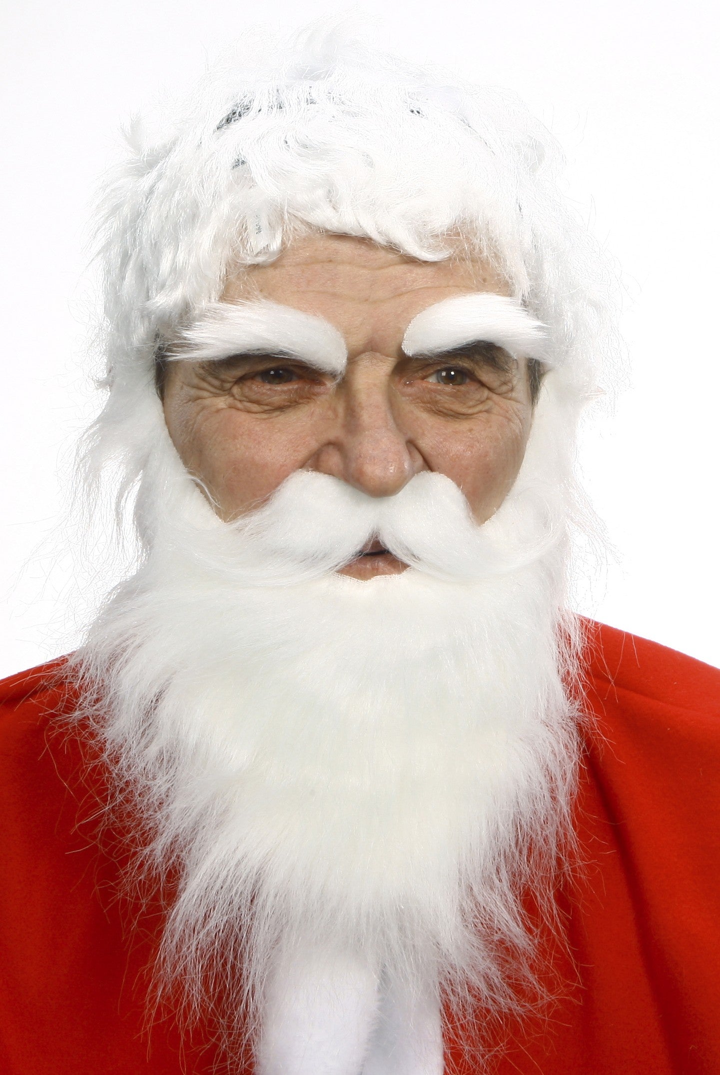 Barba Blanca con Bigote y Cejas