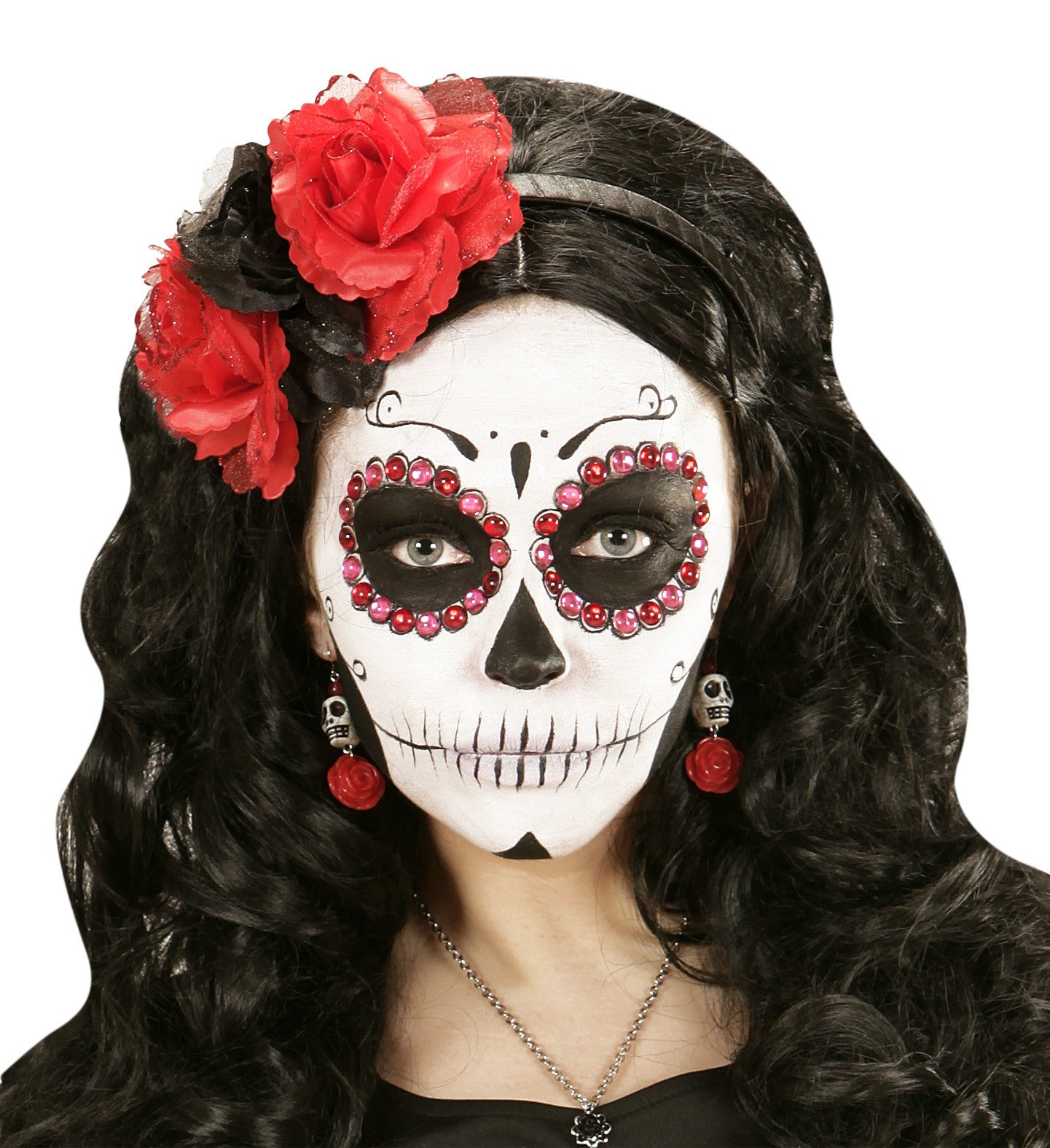 Pendientes con Calaveras y Rosas