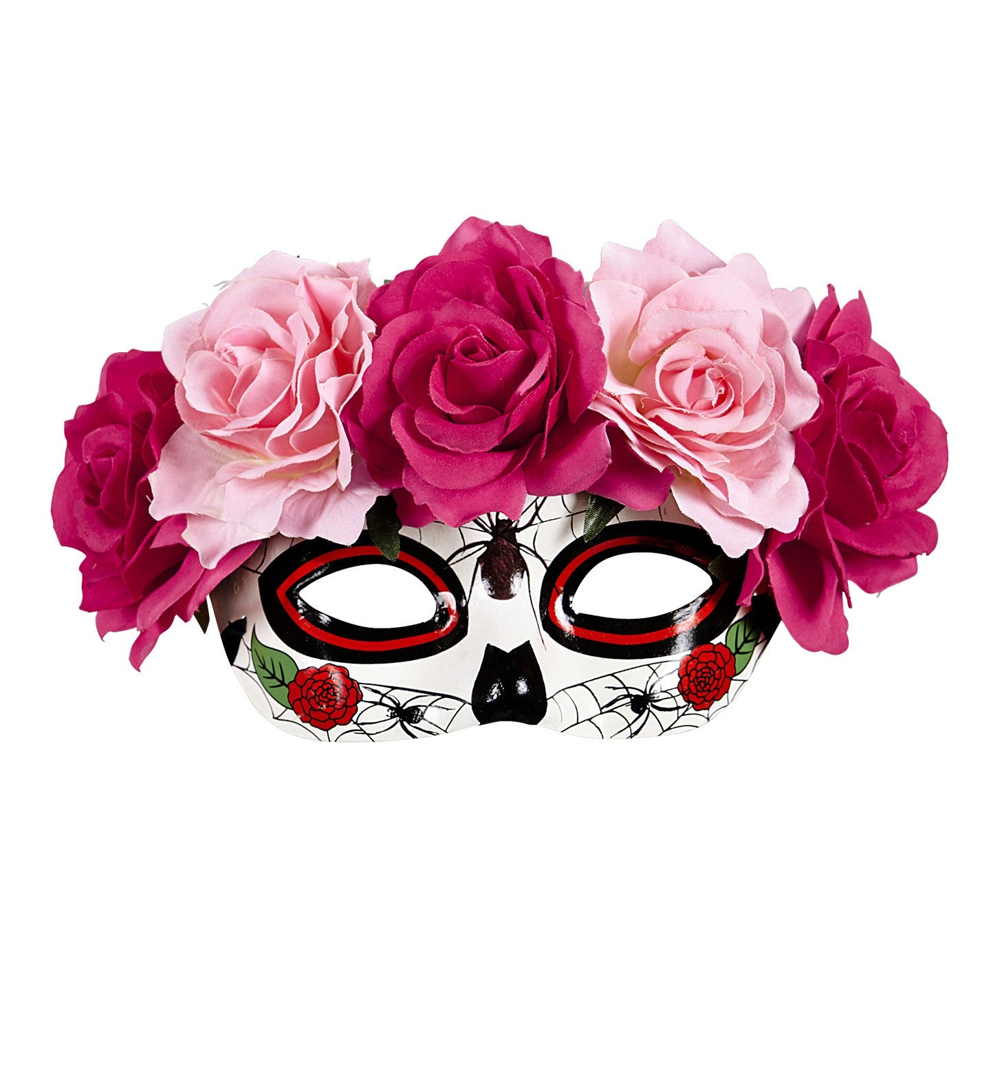 Antifaz de Catrina con flores Rosas